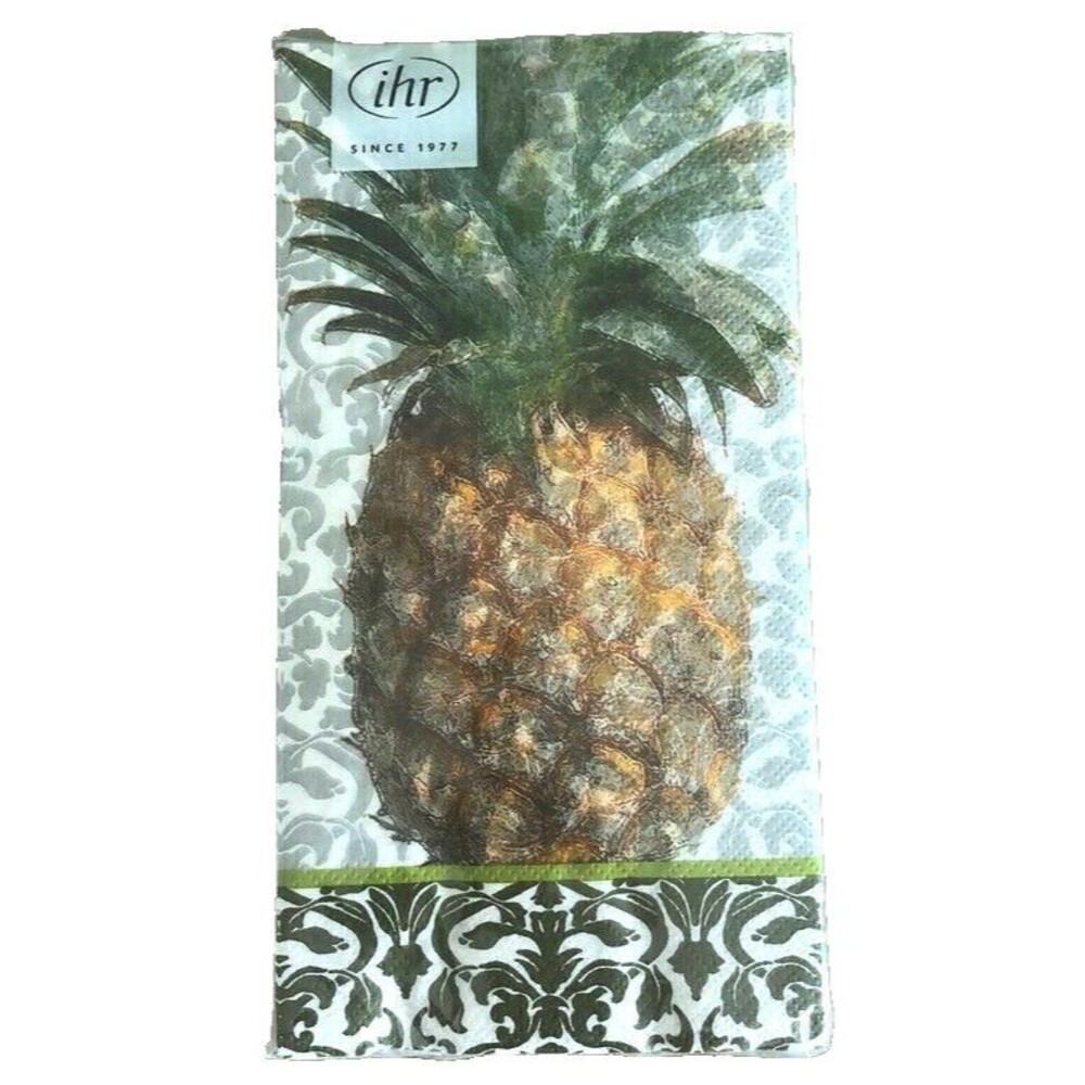Exotic Pineapple Paper Napkins Towels Buffet 16 CT Set of 2 Welcome Decoupage